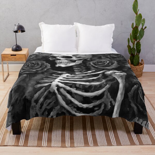 Item preview, Black and White Goth Skeleton designed and sold by cr6zym1nd.
