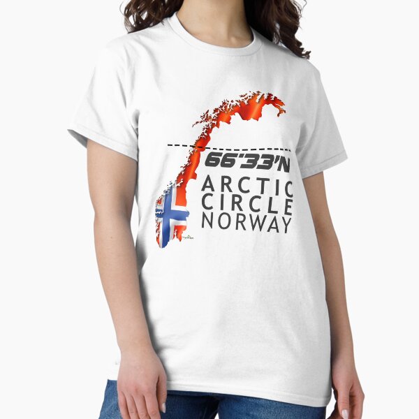 Item preview, Norway Arctic Circle Nordland county Sticker T-Shirt 01 designed and sold by OuterShellUK.