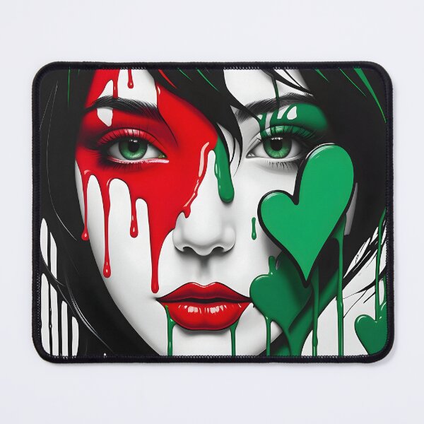 Item preview, Colors of Resilience: Flag Painted on the Canvas of Youth/ Free Palestine #7 designed and sold by PosterManiaRo.