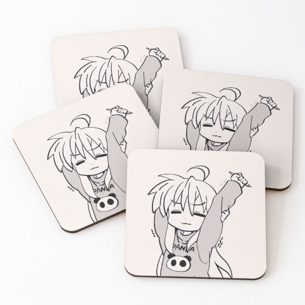 Item preview, I draw pastel monochrome panda sweater tired izumi konata stretching / lucky star designed and sold by RansRoom.