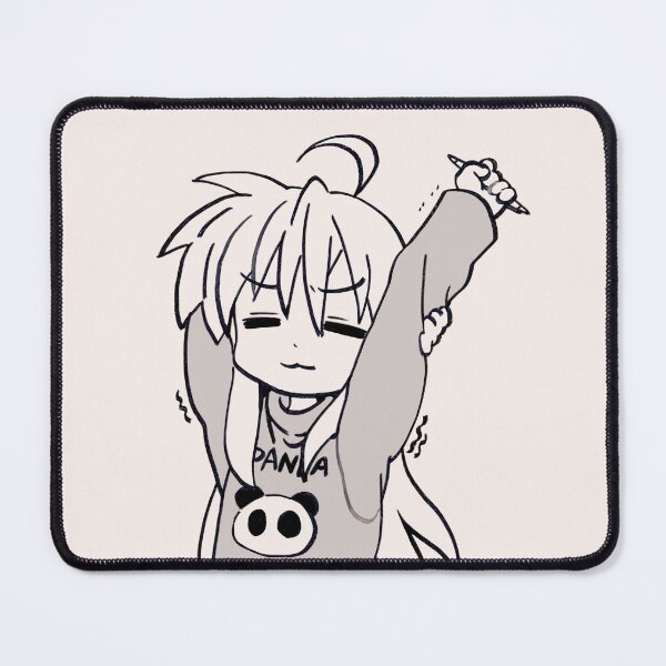 Item preview, I draw pastel monochrome panda sweater tired izumi konata stretching / lucky star designed and sold by RansRoom.