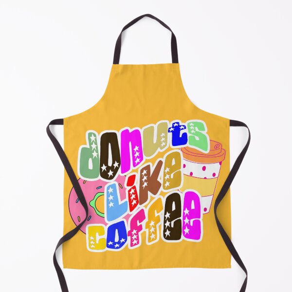 Item preview, Donuts like coffee, colorful letters with white stars for coffee and sweets lovers designed and sold by SplashTastic.