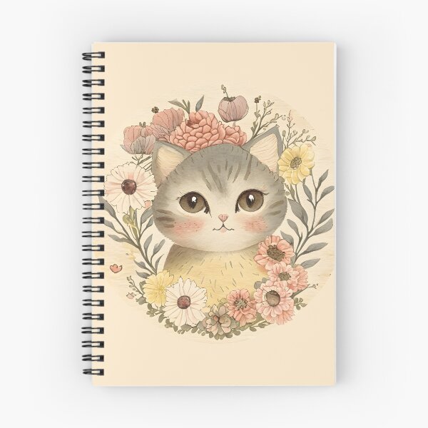 Item preview, Scrapbook vintage cat and flower designed and sold by Vinecoco.