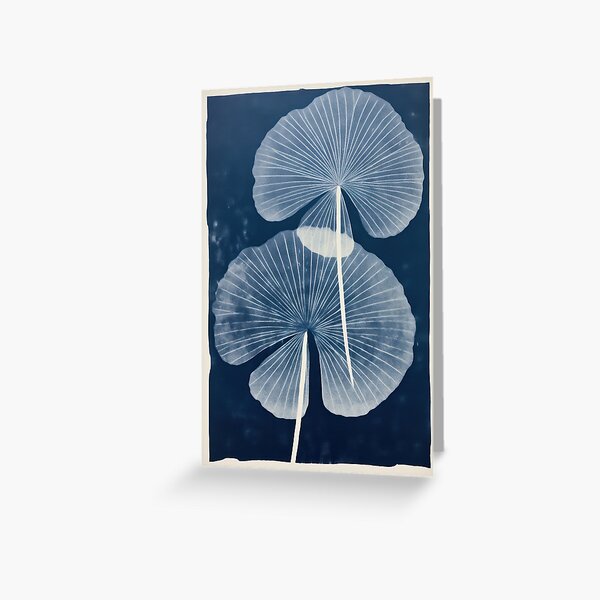 Item preview, japanese plant cyanotype designed and sold by Metapaleta.