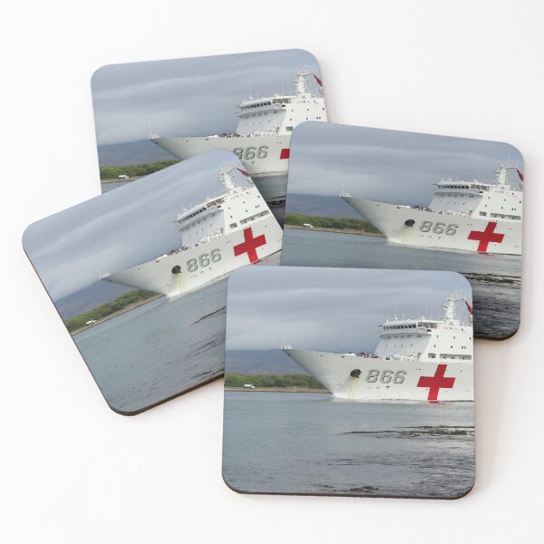 Item preview, STK109845M-Chinese hospital ship Peace Ark departs Pearl Harbor, Hawaii. designed and sold by StocktrekImages.