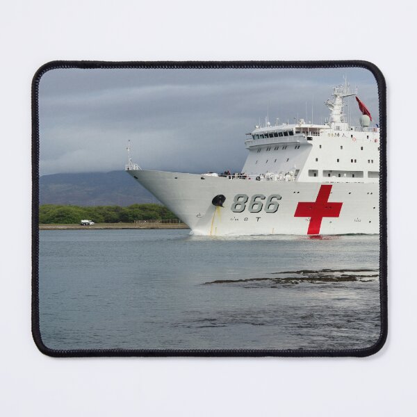 Item preview, STK109845M-Chinese hospital ship Peace Ark departs Pearl Harbor, Hawaii. designed and sold by StocktrekImages.