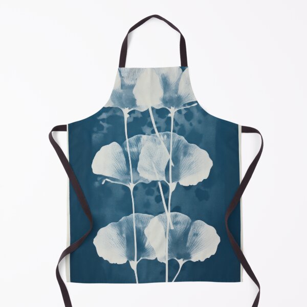 Item preview, Ginkgo leaves cyanotype designed and sold by Metapaleta.
