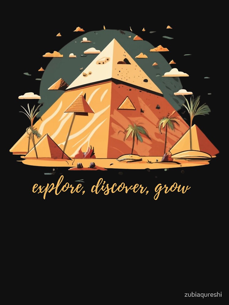 Thumbnail 7 of 7, Essential T-Shirt, EXPLORE, DISCOVER, GROW Classic T-Shirt designed and sold by zubiaqureshi.