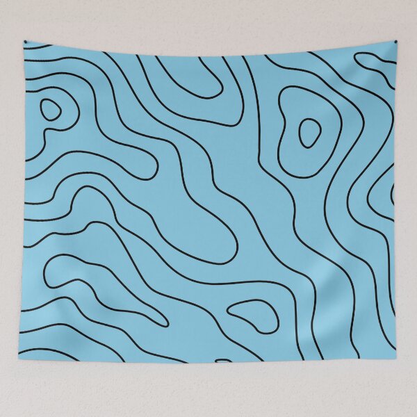 Item preview, Powder blue Topography Abstract Pattern. designed and sold by ARichArts.