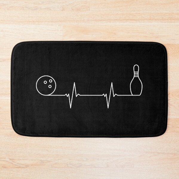 Artikelvorschau, Bowling Ball Heartbeat ECG Pulse Line minimales lineares Design für Bowling Team! entworfen und verkauft von venomousvector.