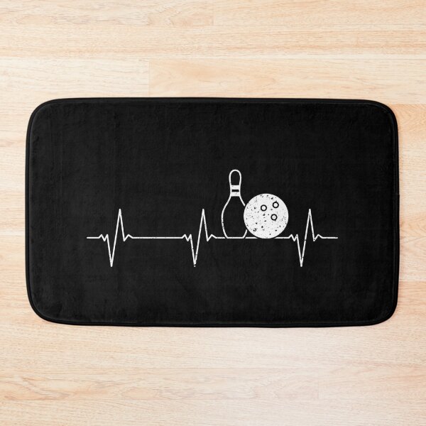 Artikelvorschau, Bowling Heartbeat ECG Pulse Line einfaches Distressed-Design für Bowling-Team entworfen und verkauft von venomousvector.