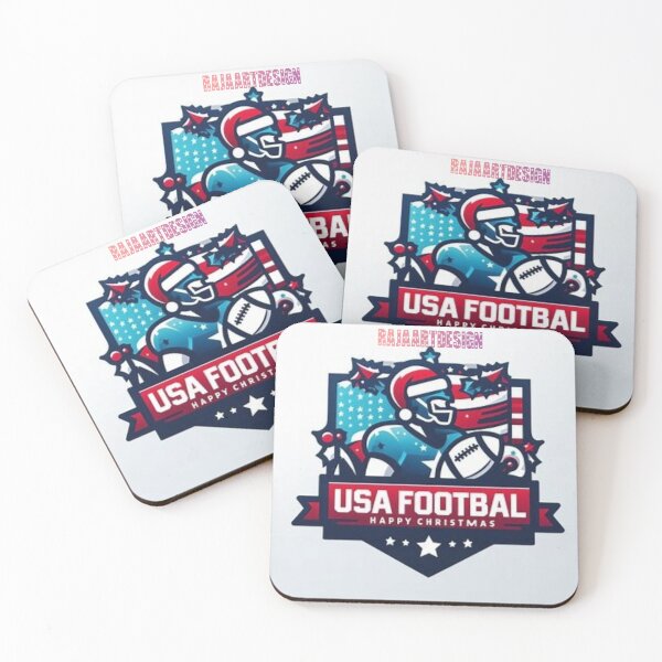 Item preview, USA Rugby Football & With happy Christmas wishing theme logo design  designed and sold by RajaArtDesign.