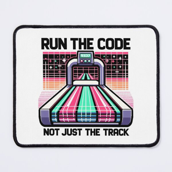 Item preview, Run the Code, Not Just the Track - Colorful 8-bit Treadmill designed and sold by PixelPunkster.