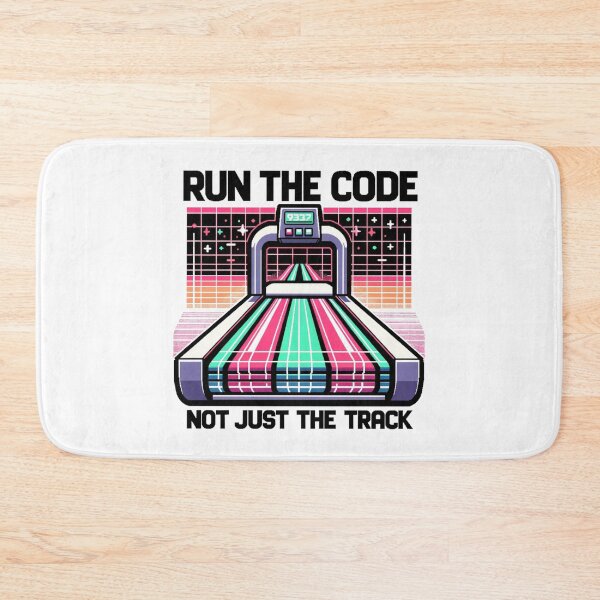 Item preview, Run the Code, Not Just the Track - Colorful 8-bit Treadmill designed and sold by PixelPunkster.