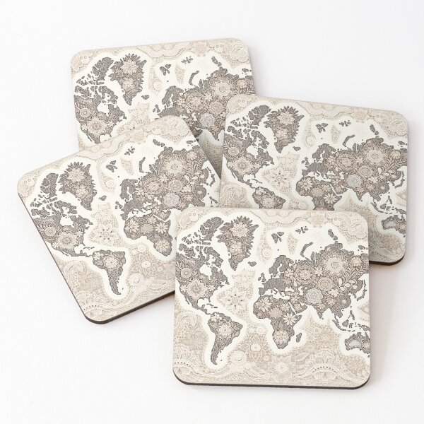 Item preview, World Map Pattern - Explore the Globe with Our Unique Design designed and sold by The-Library.