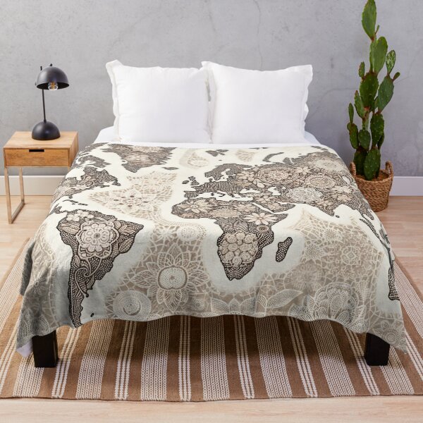 Item preview, World Map Pattern - Explore the Globe with Our Unique Design designed and sold by The-Library.