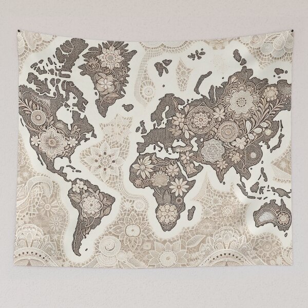 Item preview, World Map Pattern - Explore the Globe with Our Unique Design designed and sold by The-Library.