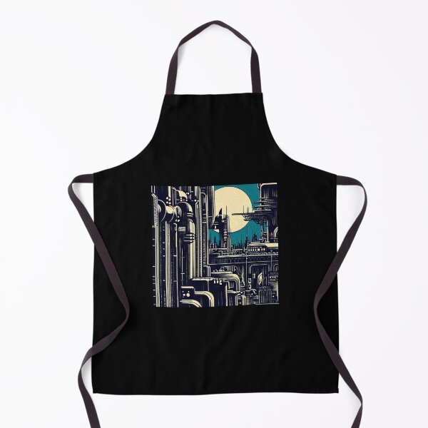 Item preview, SF Futuristic City Woodcut 2 designed and sold by CrankyOldDude.