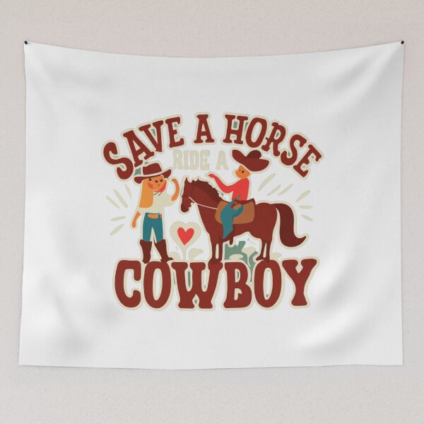 Item preview, Save a horse ride a cowboy vintage designs designed and sold by Redjakkal.