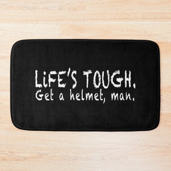 Item preview, Life's Tough Get a Helmet Man Funny Vintage T-Shirt designed and sold by Bradlog.