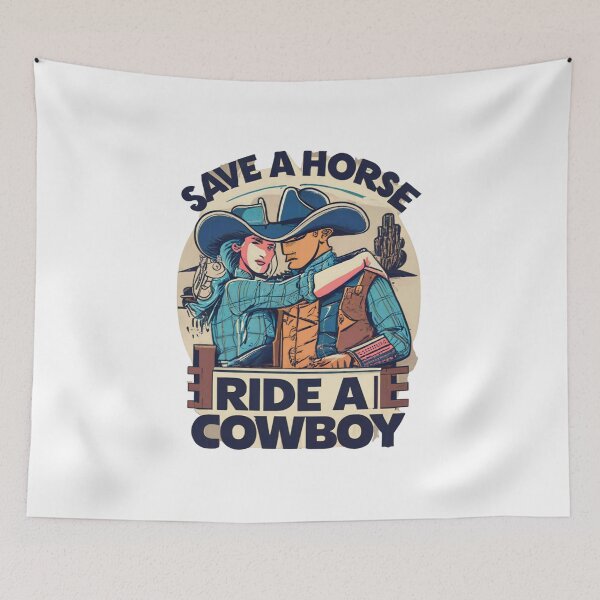 Item preview, Save a horse ride a cowboy vintage designs designed and sold by Redjakkal.