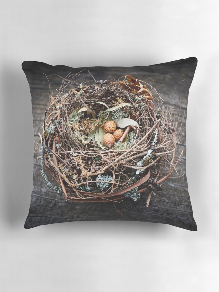 Thumbnail 3 of 4, Pillow, Zora's Nest - Bird Nest Sculpture designed and sold by ZoraVerona.