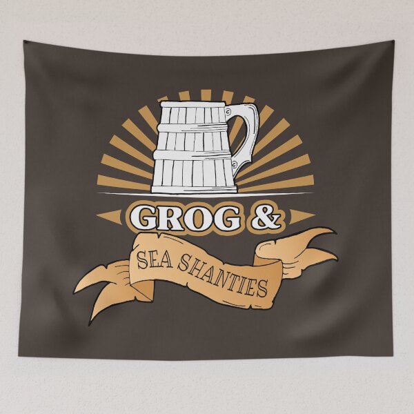 Item preview, Grog and Sea Shanties Rum Tankard designed and sold by HotHibiscus.