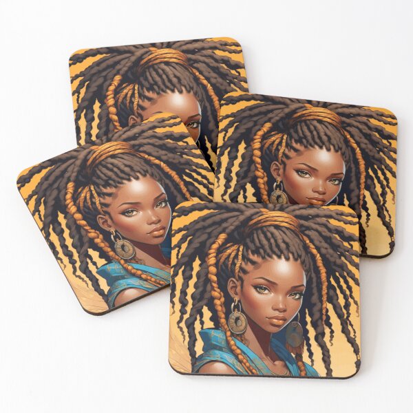 Item preview, Beautiful Black Girl with Cool Dreads designed and sold by Vicky Brago-Mitchell®.