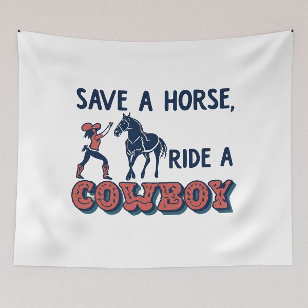 Item preview, Save a horse ride a cowboy vintage designs designed and sold by Redjakkal.