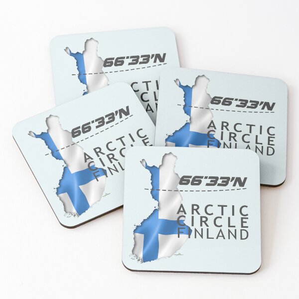 Item preview, Finland Arctic Circle Rovaniemi Sticker T-Shirt 01 designed and sold by OuterShellUK.