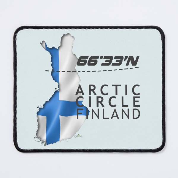 Item preview, Finland Arctic Circle Rovaniemi Sticker T-Shirt 01 designed and sold by OuterShellUK.