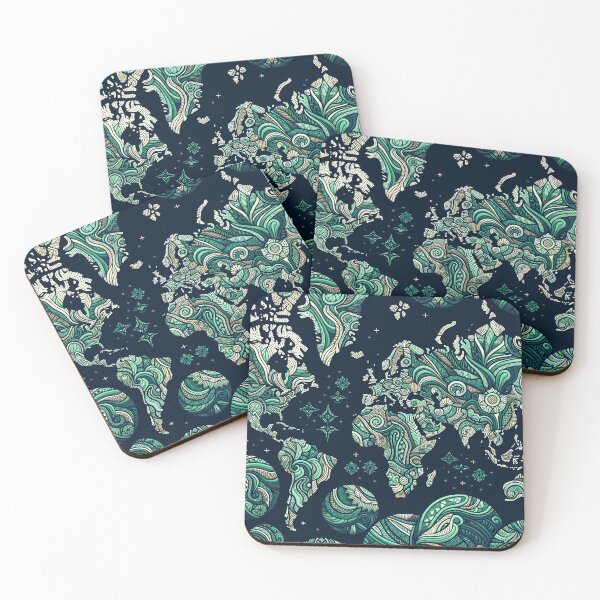 Item preview, World Map Pattern - Discover the Globe's Beauty designed and sold by The-Library.