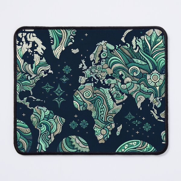 Item preview, World Map Pattern - Discover the Globe's Beauty designed and sold by The-Library.