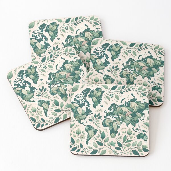 Item preview, World Map Pattern - Explore Earth's Beauty in Art designed and sold by The-Library.