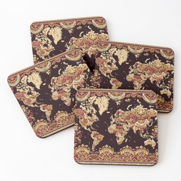 Item preview, World Map Pattern - Explore Earth's Beauty in Every Detail designed and sold by The-Library.
