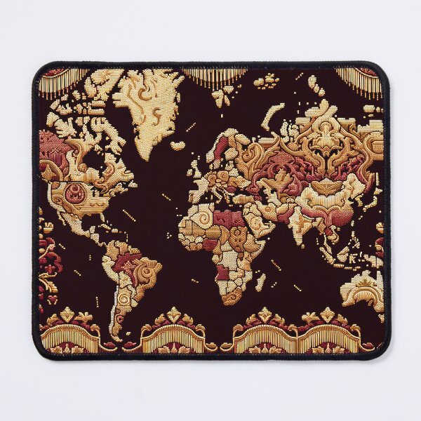 Item preview, World Map Pattern - Explore Earth's Beauty in Every Detail designed and sold by The-Library.