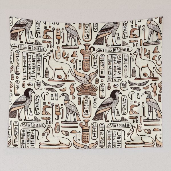 Item preview, Hieroglyphs Pattern - Ancient Symbols in Modern Art designed and sold by The-Library.