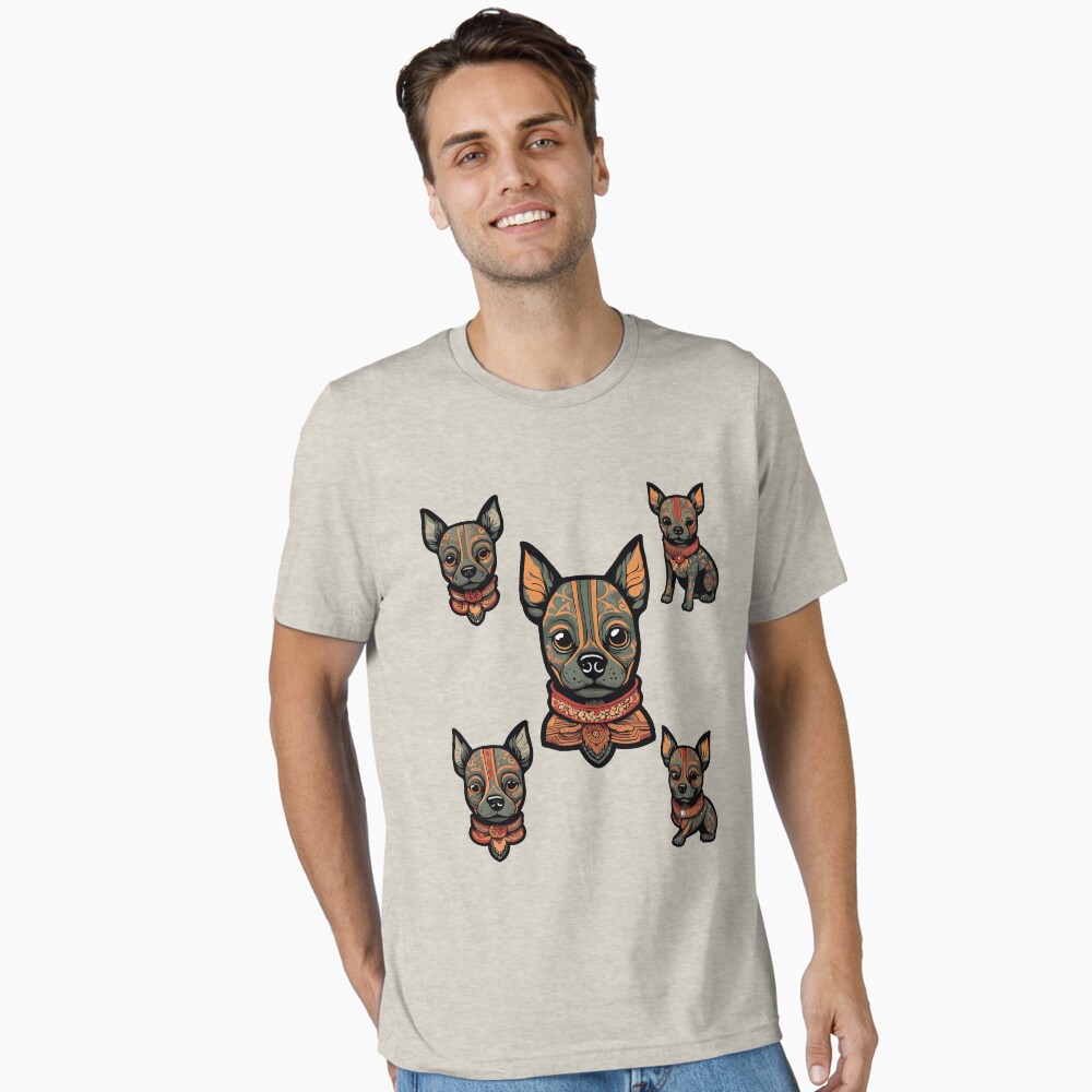 Vista previa del artículo con la obra «Camiseta esencial», diseñado y vendido por bihtti.