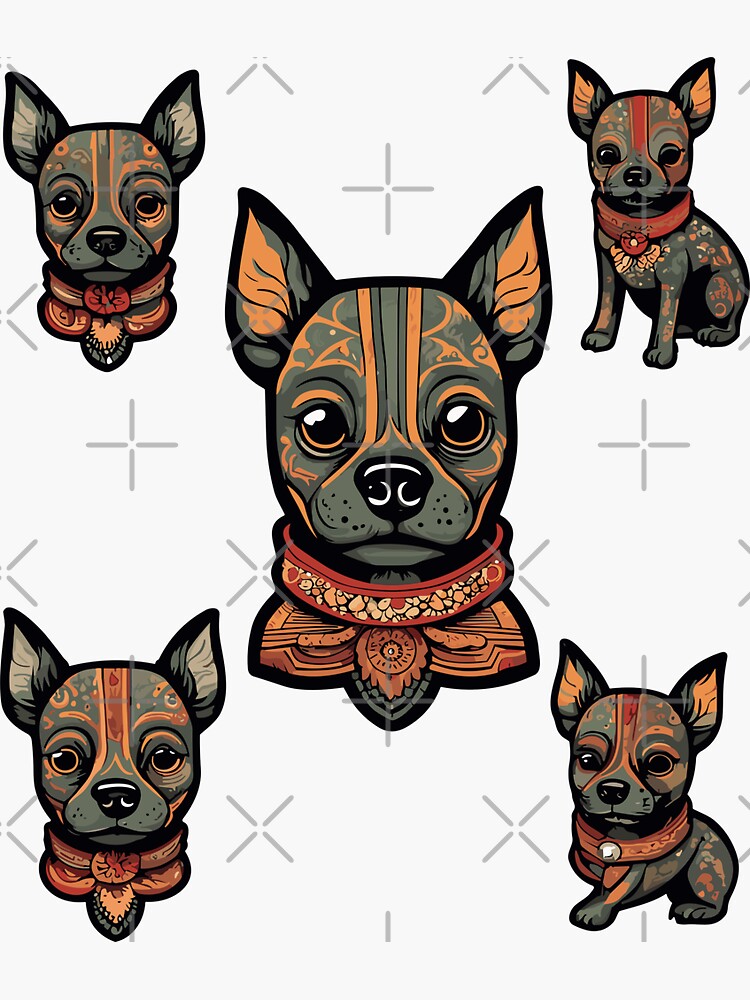 Imagen 3 de 3, Pegatina con la obra Perro Xolo, diseñada y vendida por bihtti.