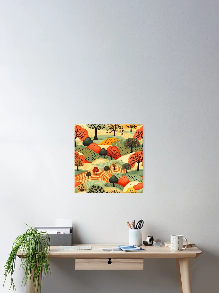 Thumbnail 2 of 3, Poster, English Autumn Countryside Print designed and sold by FoxTreeDesign.