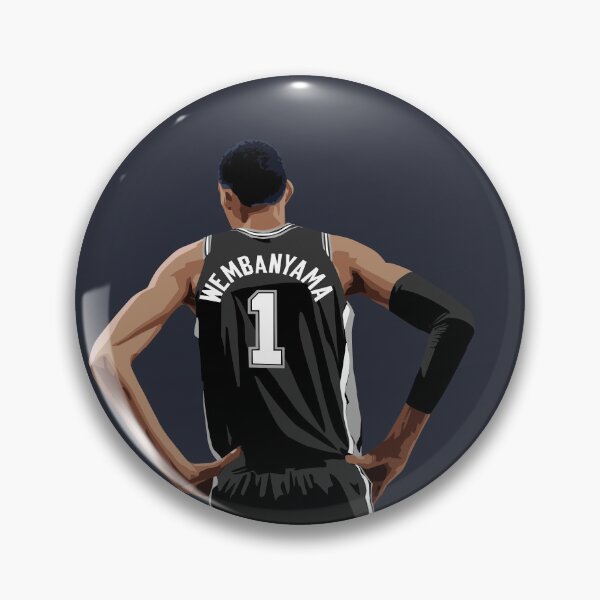 Item preview, Victor Wembanyama Vector Back Black Above Waist Qiangy designed and sold by EerieHarakiri.