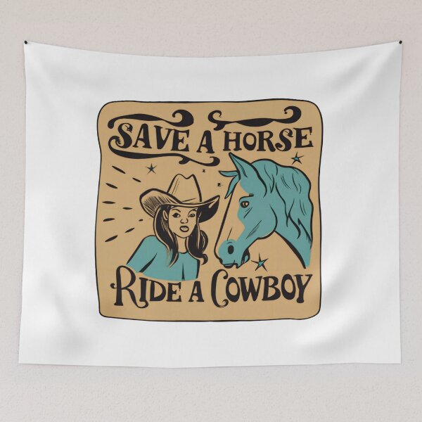 Item preview, Save a horse ride a cowboy vintage designs designed and sold by Redjakkal.