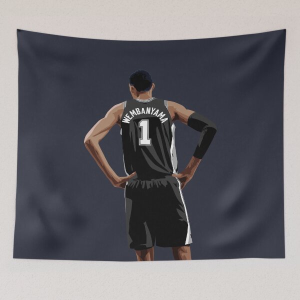 Item preview, Copy of Victor Wembanyama Vector Back Black Qiangy designed and sold by EerieHarakiri.