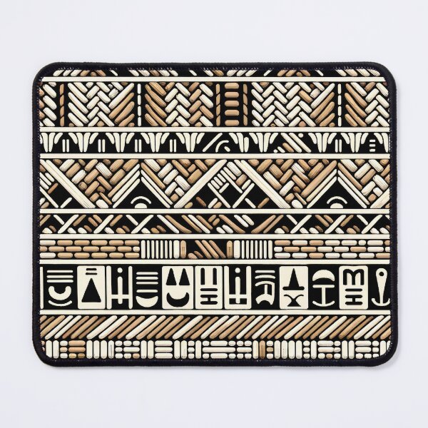 Artikelvorschau, Egyptian Hieroglyphs Pattern - Ancient Symbols in Modern Art entworfen und verkauft von The-Library.