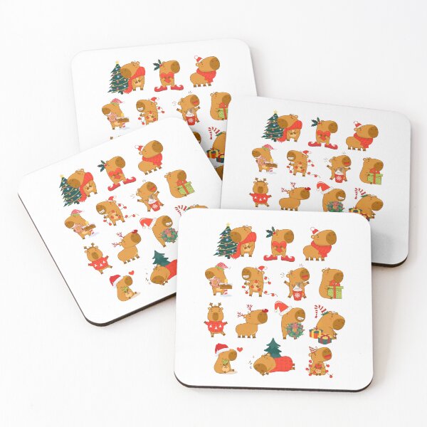 Item preview, Capybara Christmas Time, Happy Christmas designed and sold by GOLDENGARDENART.
