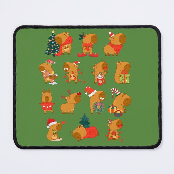 Item preview, Capybara Christmas Time, Happy Christmas designed and sold by GOLDENGARDENART.