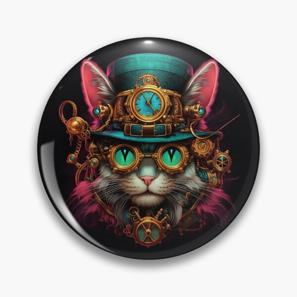 Item preview, Steampunk Cat 01 - Green Top Hat designed and sold by CreationsbyNPC.