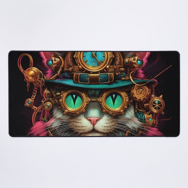 Item preview, Steampunk Cat 01 - Green Top Hat designed and sold by CreationsbyNPC.