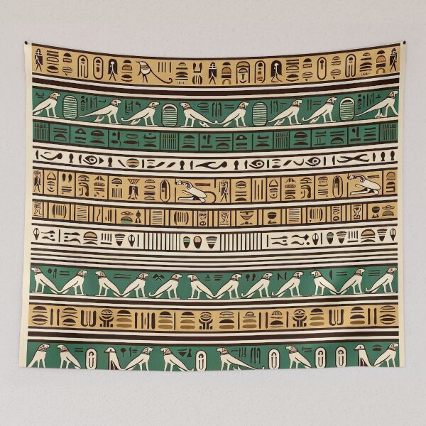 Item preview, Egyptian Hieroglyphs Pattern - Ancient Symbols in Modern Art designed and sold by The-Library.
