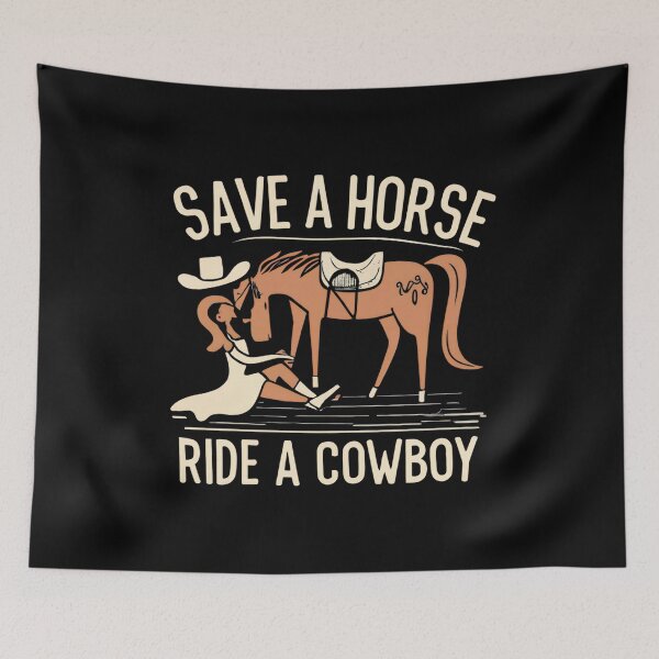 Item preview, Save a horse ride a cowboy vintage designs designed and sold by Redjakkal.
